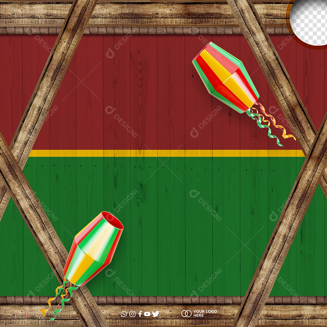 Elementos 3D De São João Para Composição PSD