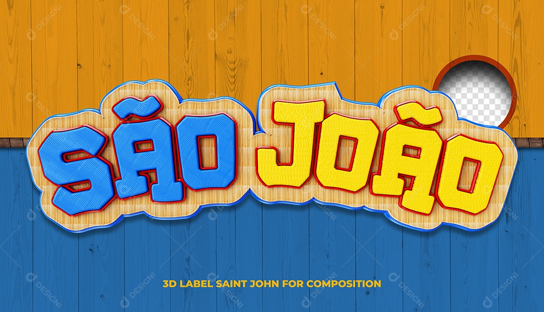 Selo 3D Para Composição São João PSD