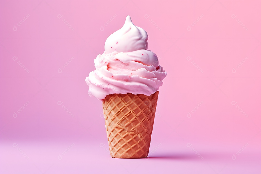 Casquinha De Sorvete Sobre Fundo Isolado