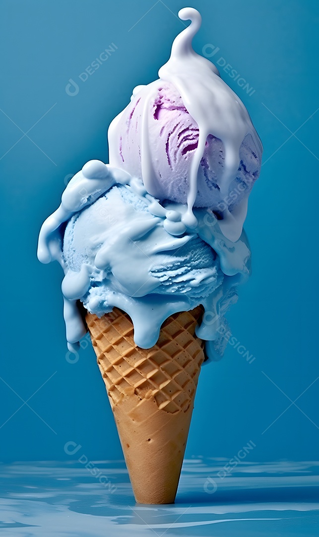 Casquinha De Sorvete Sobre Fundo Isolado