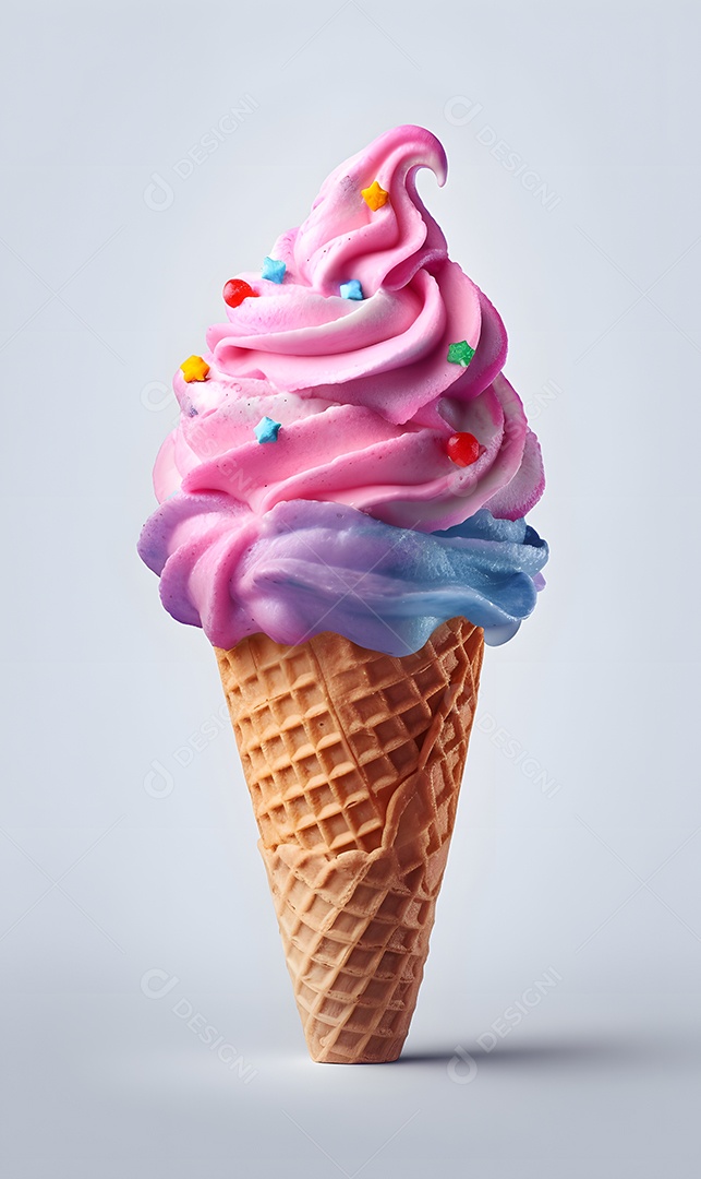 Casquinha De Sorvete Colorido