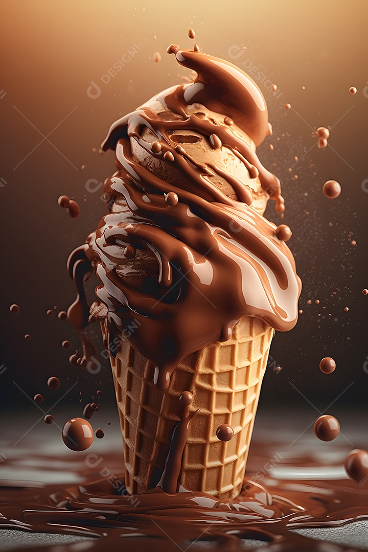 Casquinha De Sorvete De Chocolate