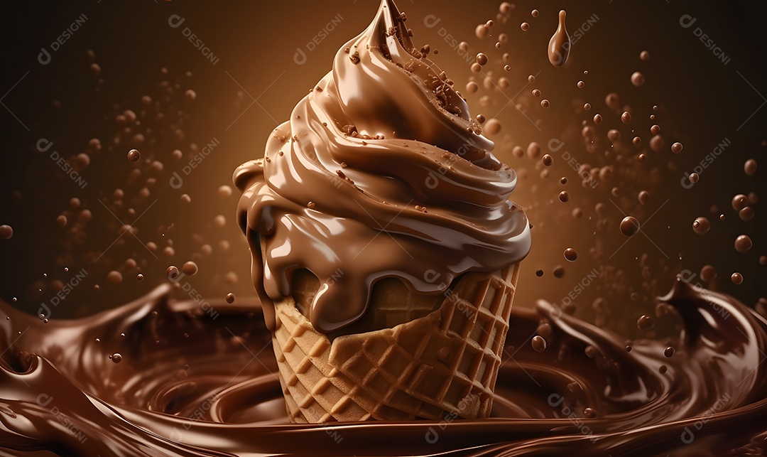 Casquinha De Sorvete De Chocolate