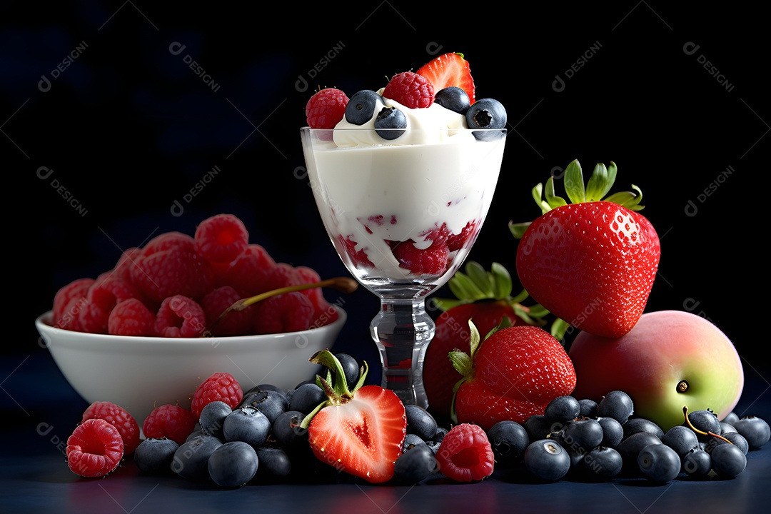 Tigela e Copo Com Sorvetes