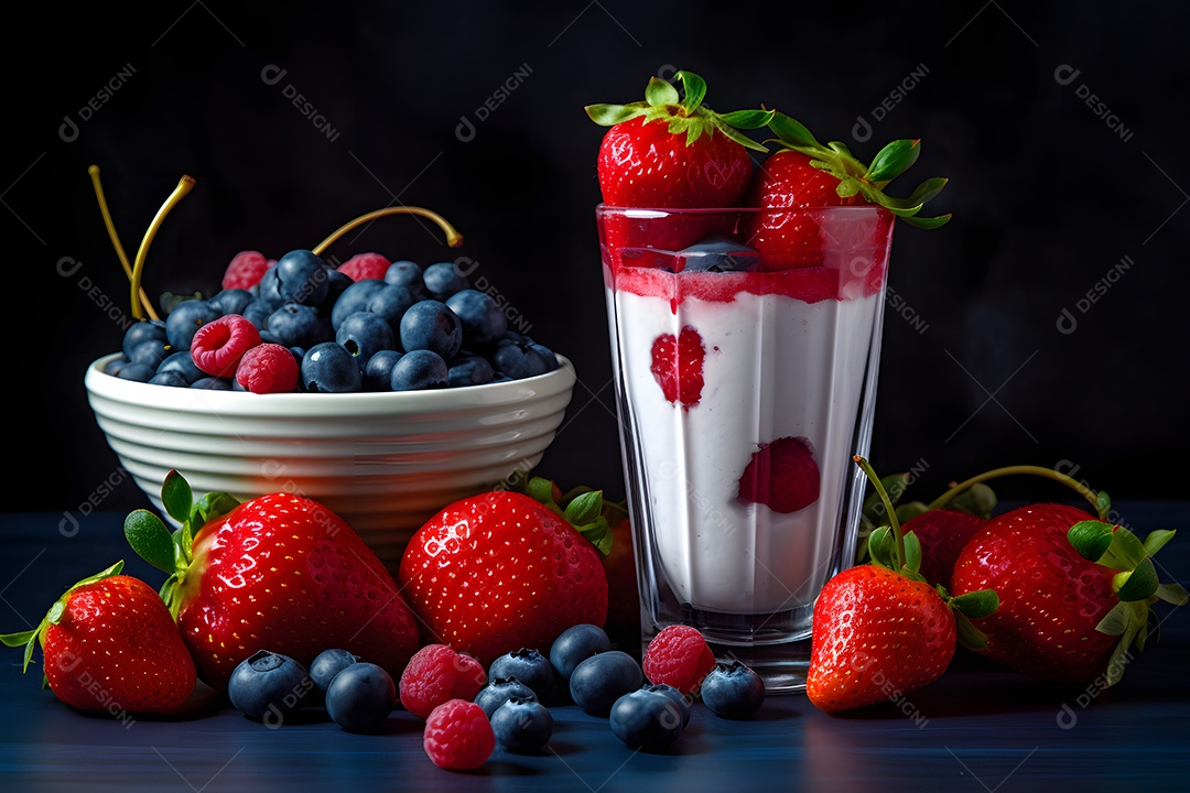 Tigela e Copo Com Sorvetes