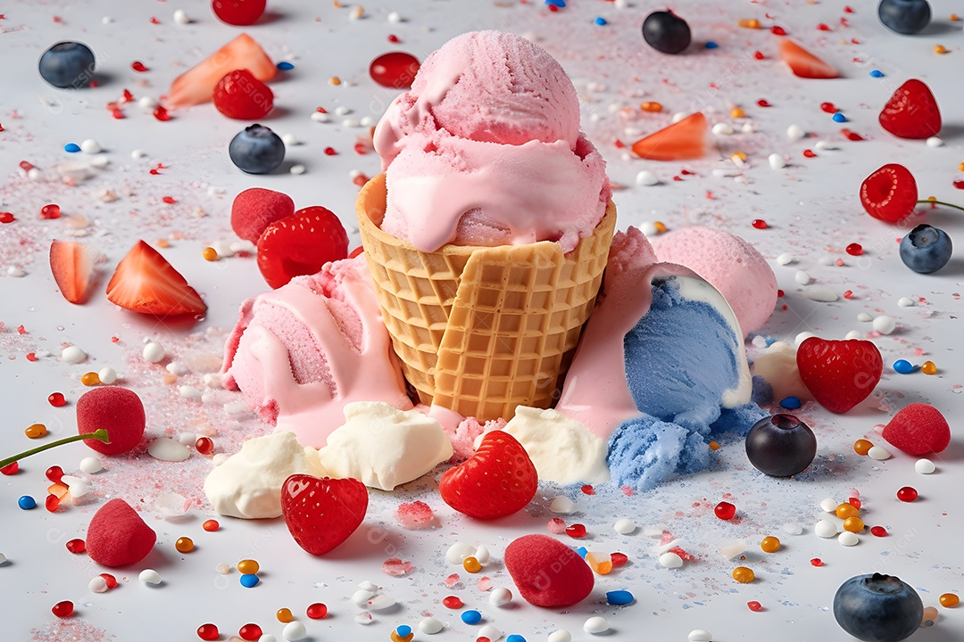 Varias Casquinhas Sorvete De Vários Sabores