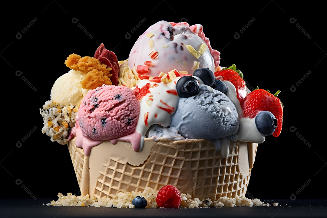 Varias Sorvete De Vários Sabores