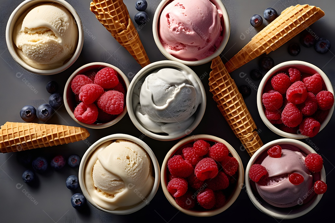 Varias Sorvete De Vários Sabores