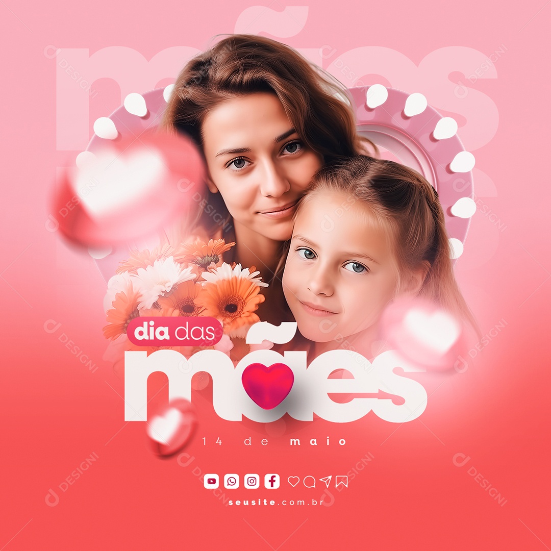 Dia Das Mães 14 De Maio Social Media PSD Editável