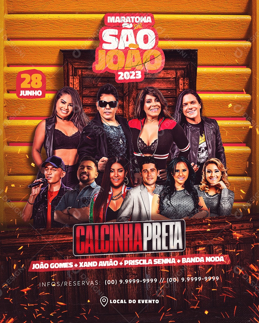 Flyer Maratona São João 2023 Social Media PSD Editável