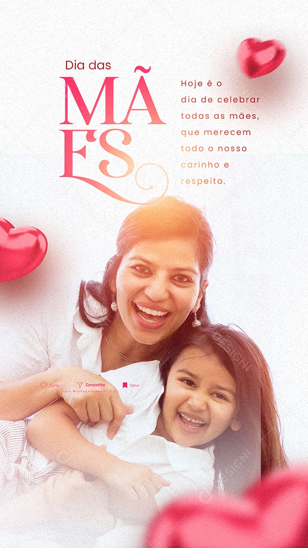 Story Hoje é o Dia De Celebrar Todas As Mães Dia Das Mães Social Media PSD Editável