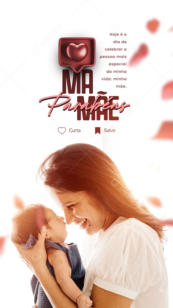 Story Parabéns Mamãe 14 De Maio Dia Das Mães Social Media PSD Editável
