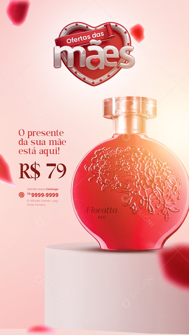 Story O Presente Da Sua Mãe Está Aqui 79,00 Perfumaria Social Media PSD Editável