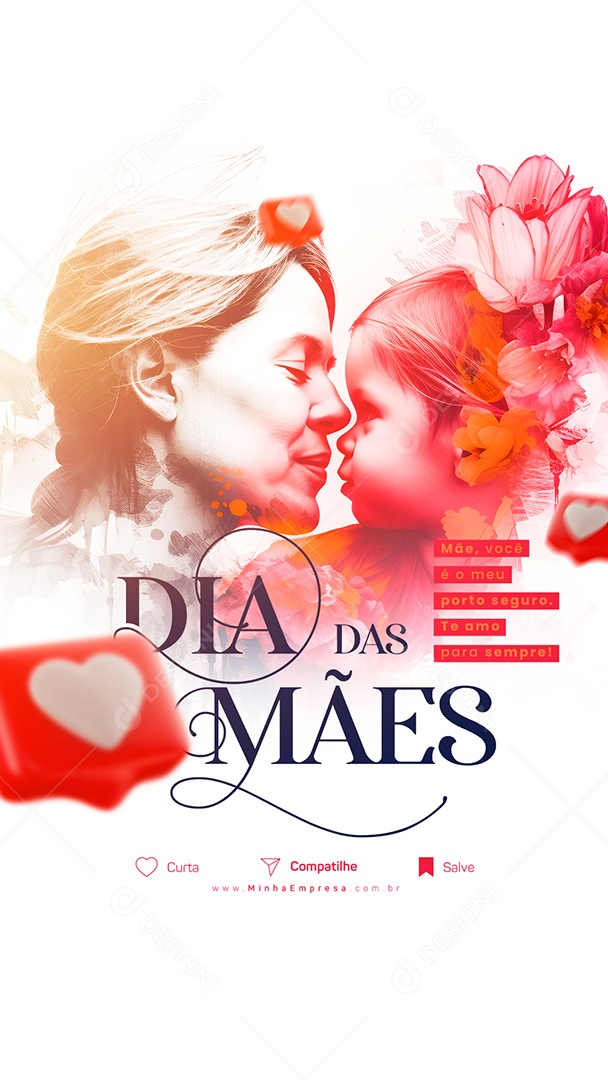 Story Feliz Dia Das Mães Social Media PSD Editável