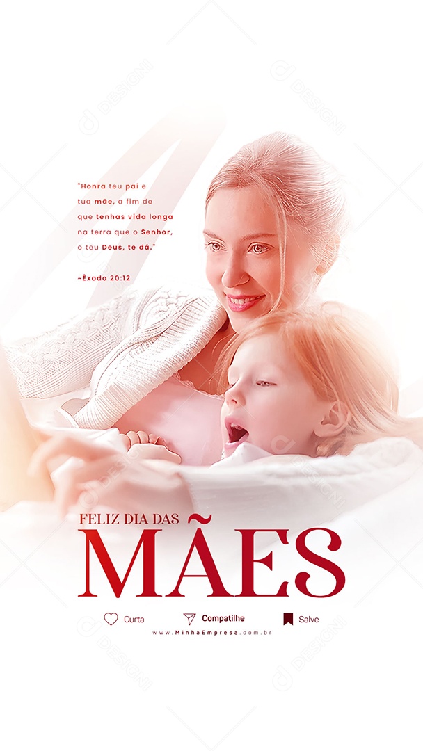 Story Honra Teu Pai e Tua Mãe Frases Bíblicas Gospel Social Media PSD Editável