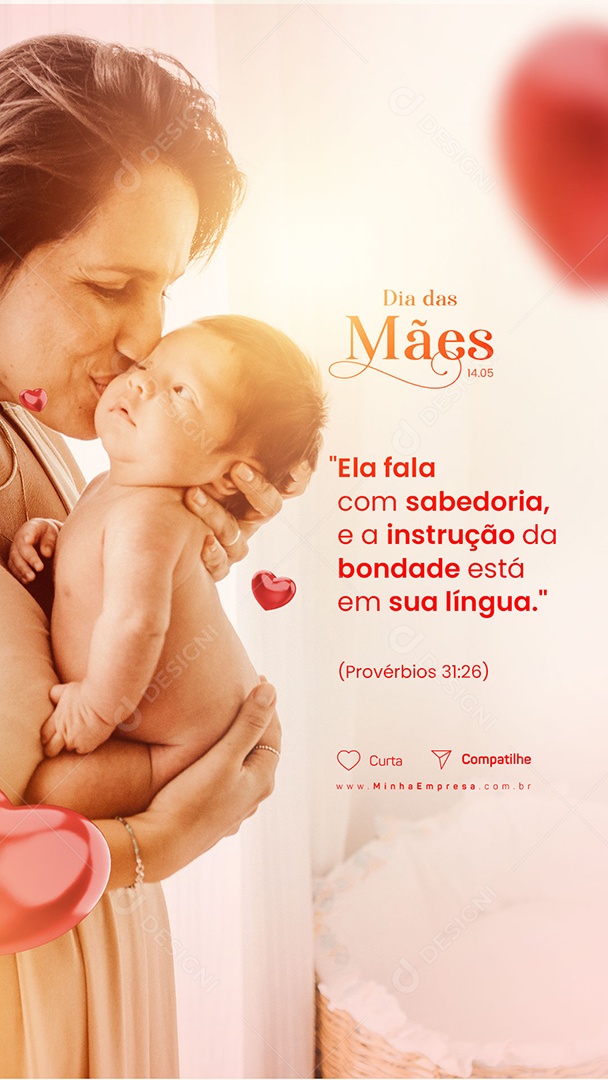 Story Ela Fala Com Sabedoria Frases Bíblicas Gospel Dia Das Mães Social Media PSD Editável