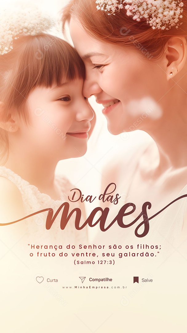 Story Herança Do Senhor São Os Filhos Frases Bíblicas Gospel Social Media PSD Editável