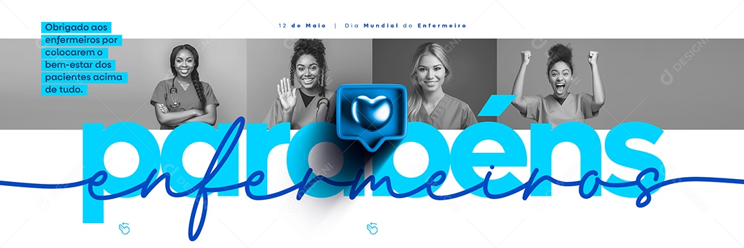 Obrigado Aos Enfermeiros Por Colocarem Dia Mundial Do Enfermeiro Carrossel Social Media PSD Editável
