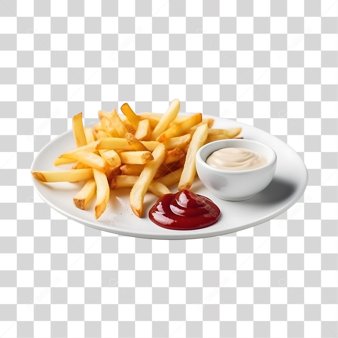 Batata fritas deliciosas sobre tigela