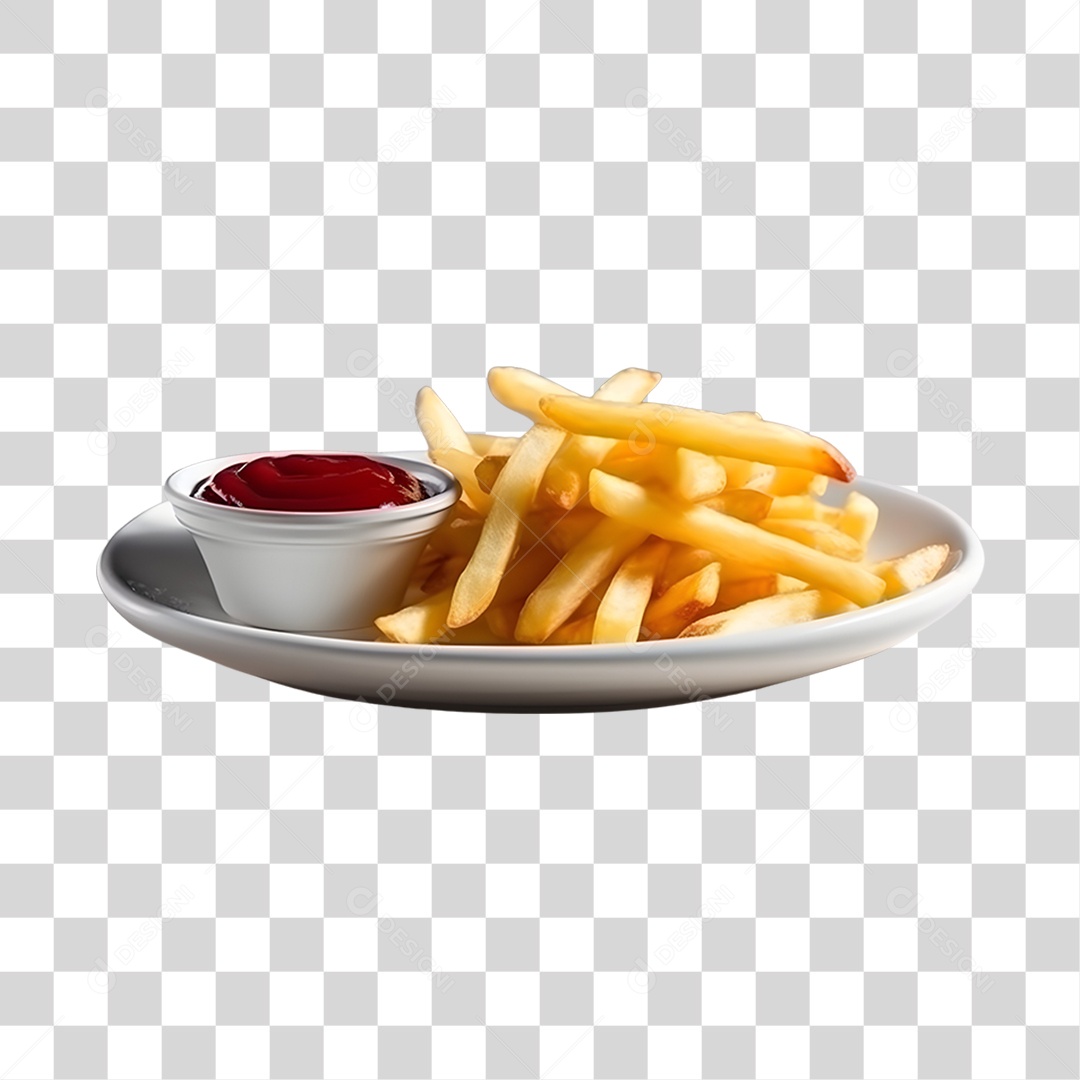 Batata fritas deliciosas sobre tigela