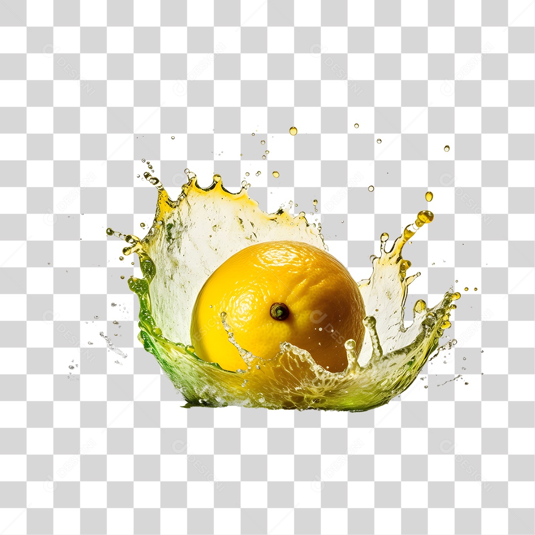 Suco de laranja com respingos de água PNG Transparente
