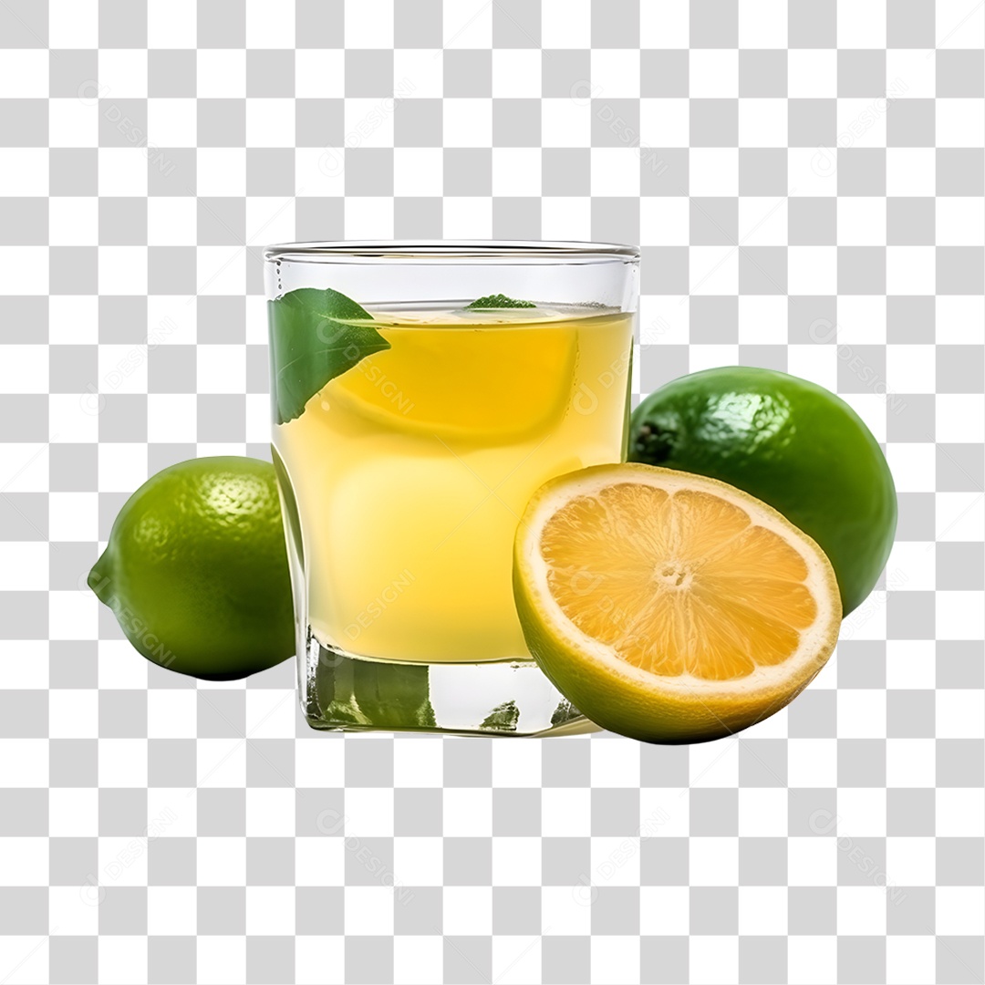 Copo de suco de limão PNG Transparente