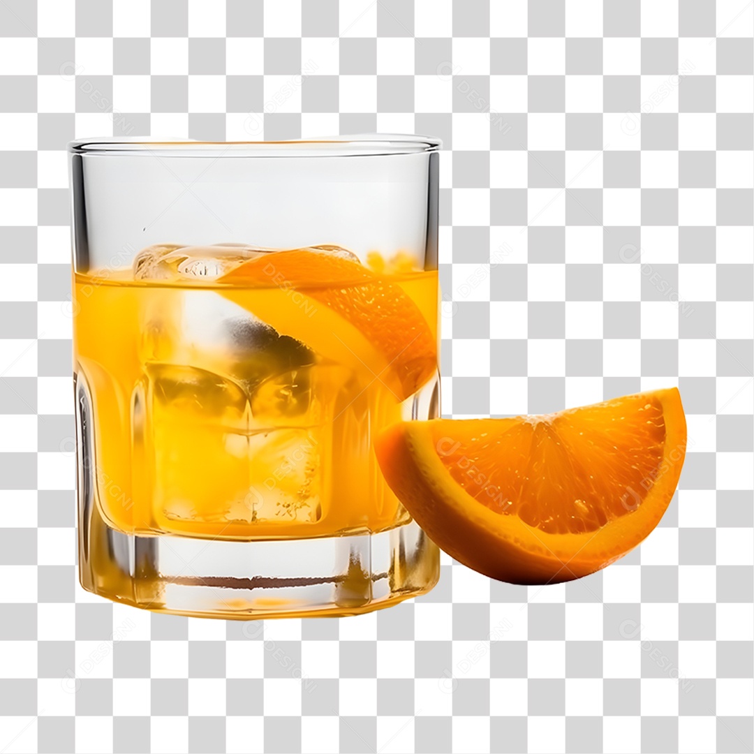 Copo de suco de laranja PNG Transparente