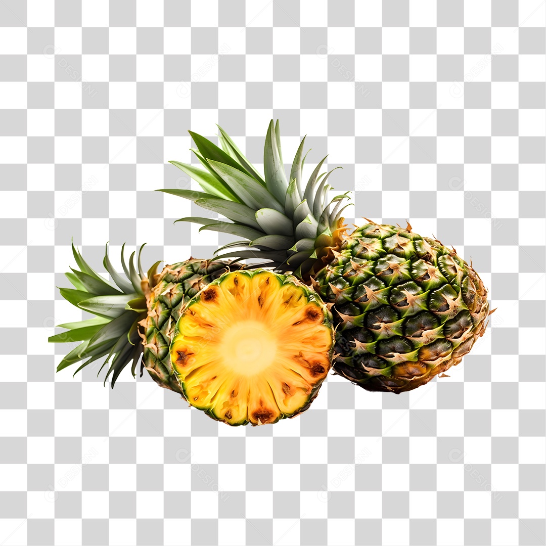 Abacaxis frescos e maduros PNG Transparente