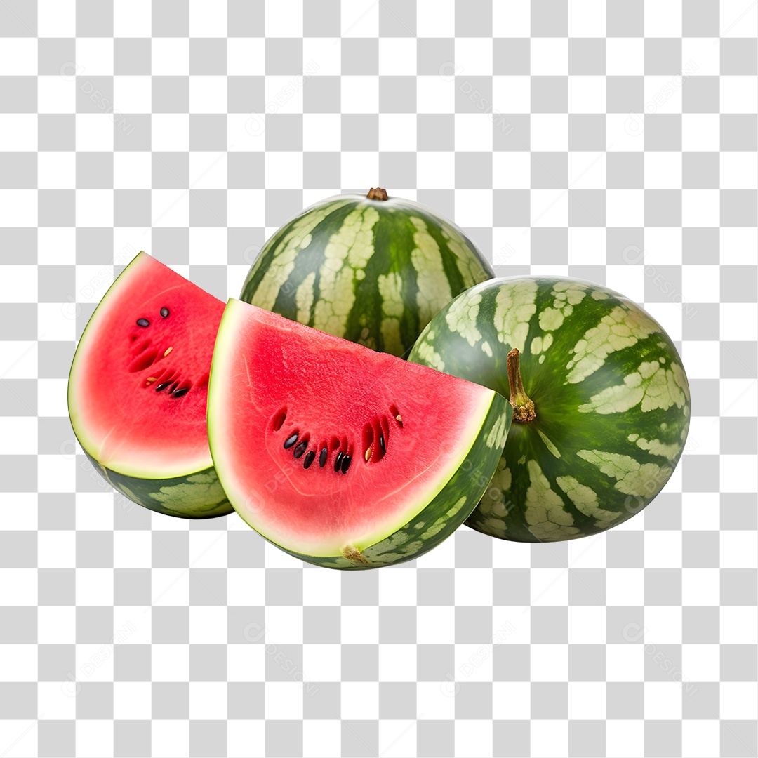 Melancia Fresca e Maduras PNG Transparente