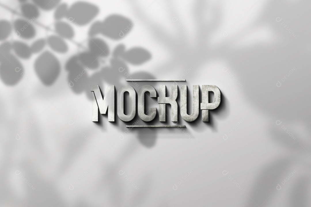 Mockup Logo Branca Fundo Branco PSD