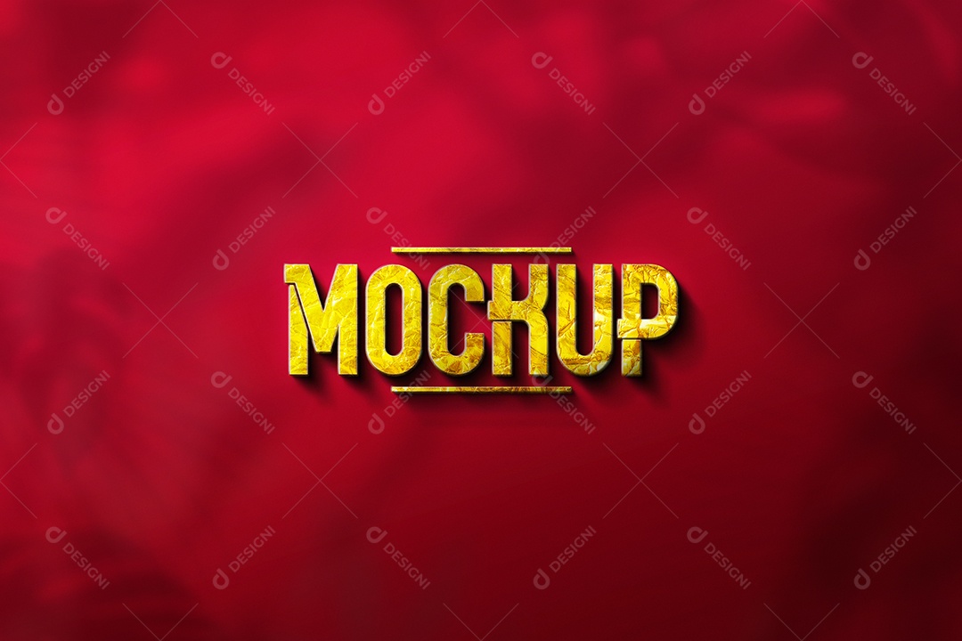 Mockup Amarelo Fundo Vermelho PSD