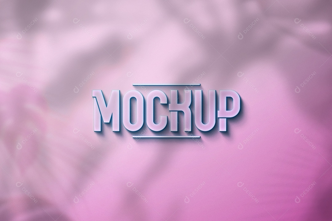 Mockup Frase Fundo Rosa PSD