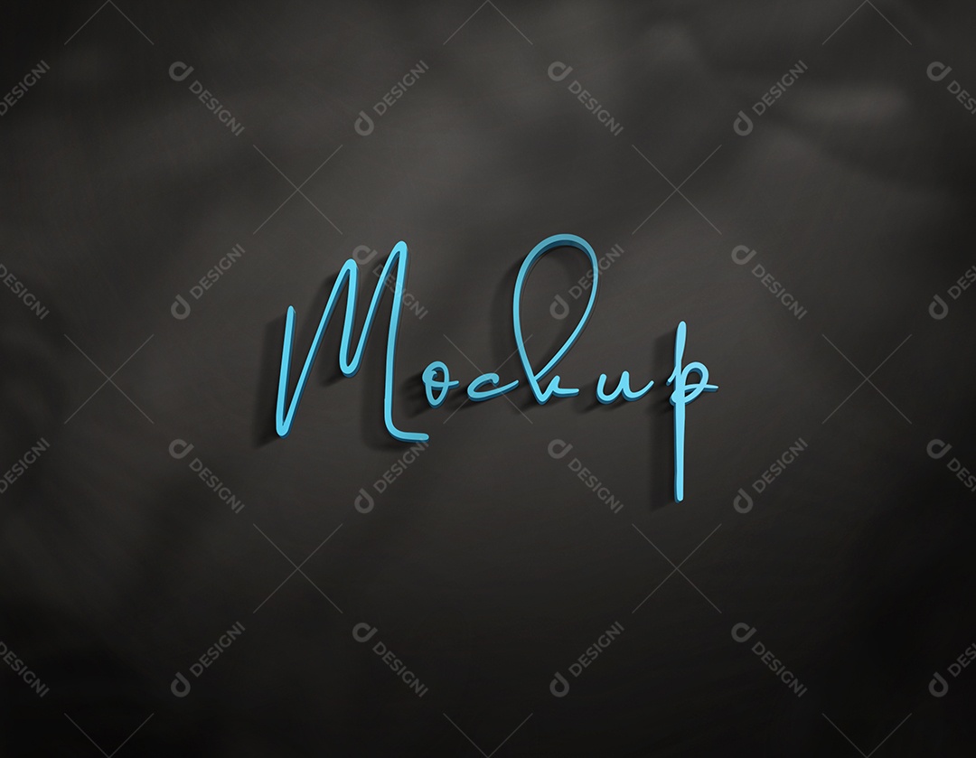 Mockup Azul Fundo Preto PSD