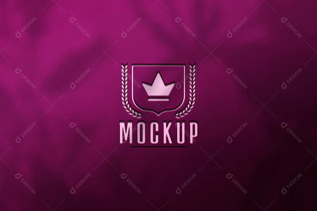 Mockup Logo Fundo Roxo PSD
