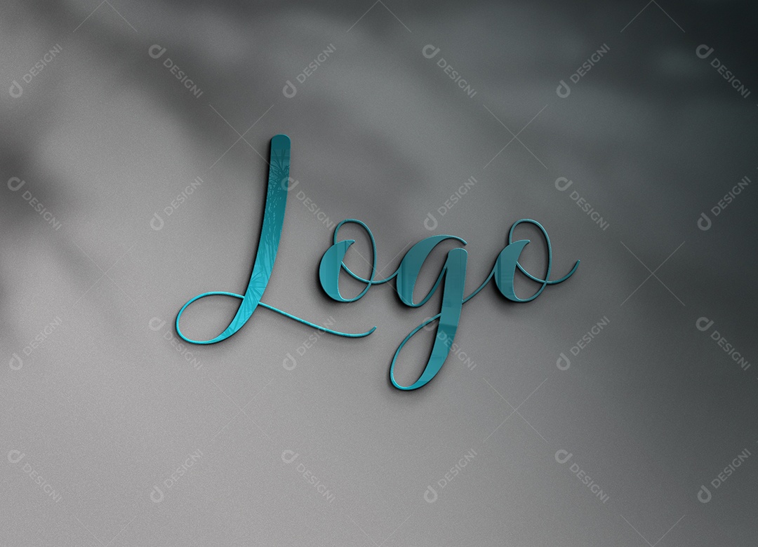 Mockup Logo Azul PSD