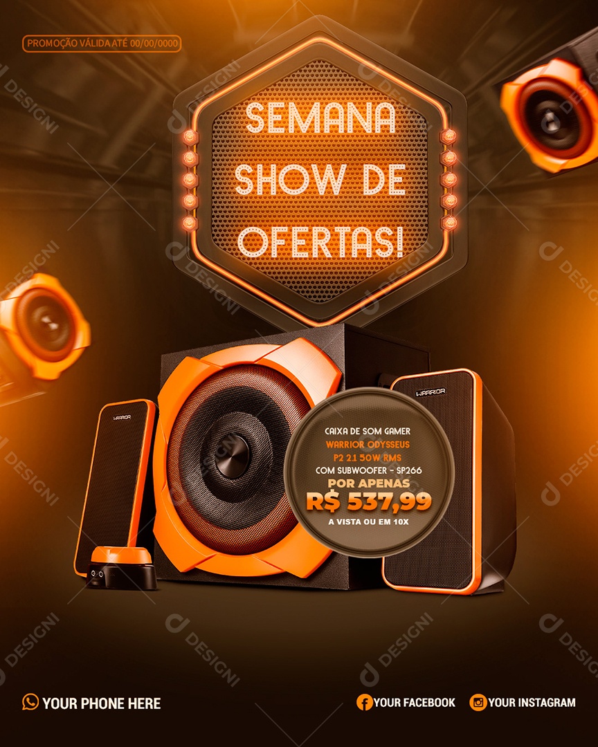 Semana Show de Ofertas Social Media PSD Editável