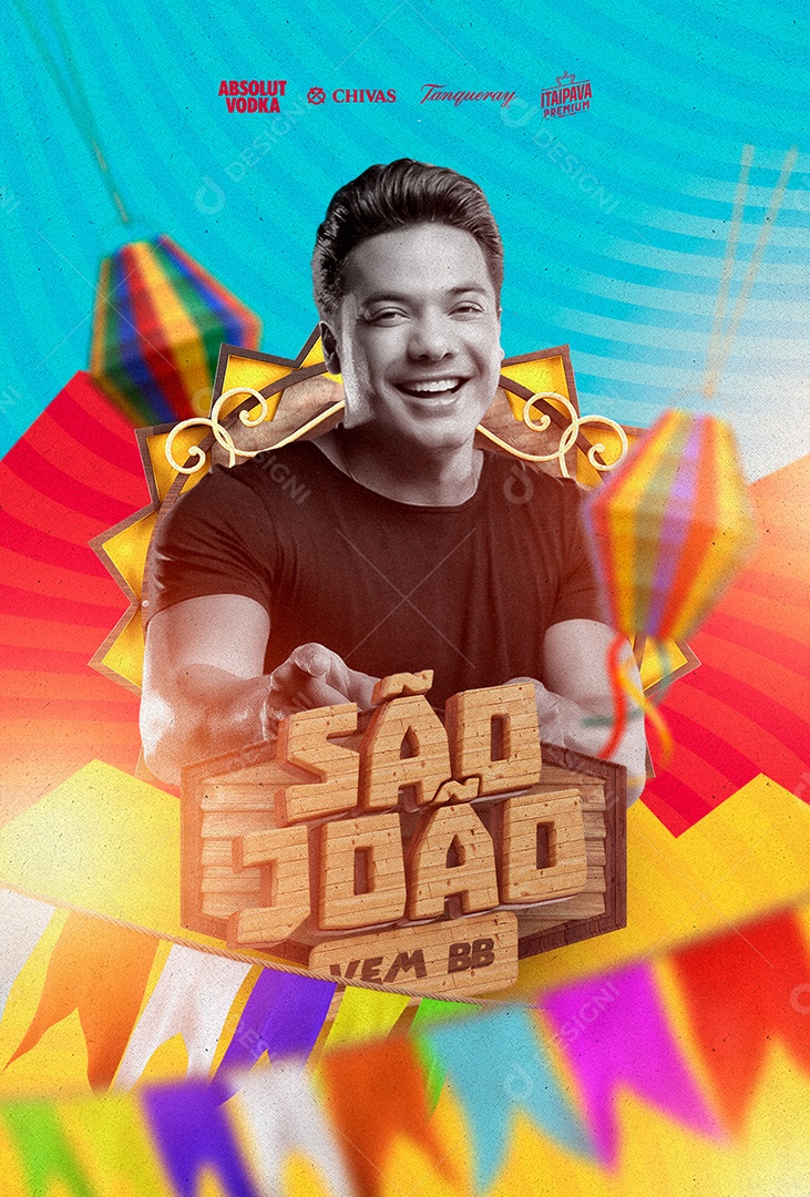 São João Vem BB Flyer Wesley Safadão Social Media PSD Editável