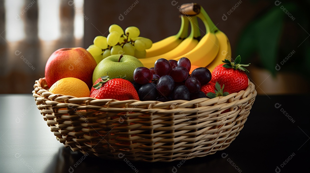Frutas saudáveis e frescas sobre fundo isolado