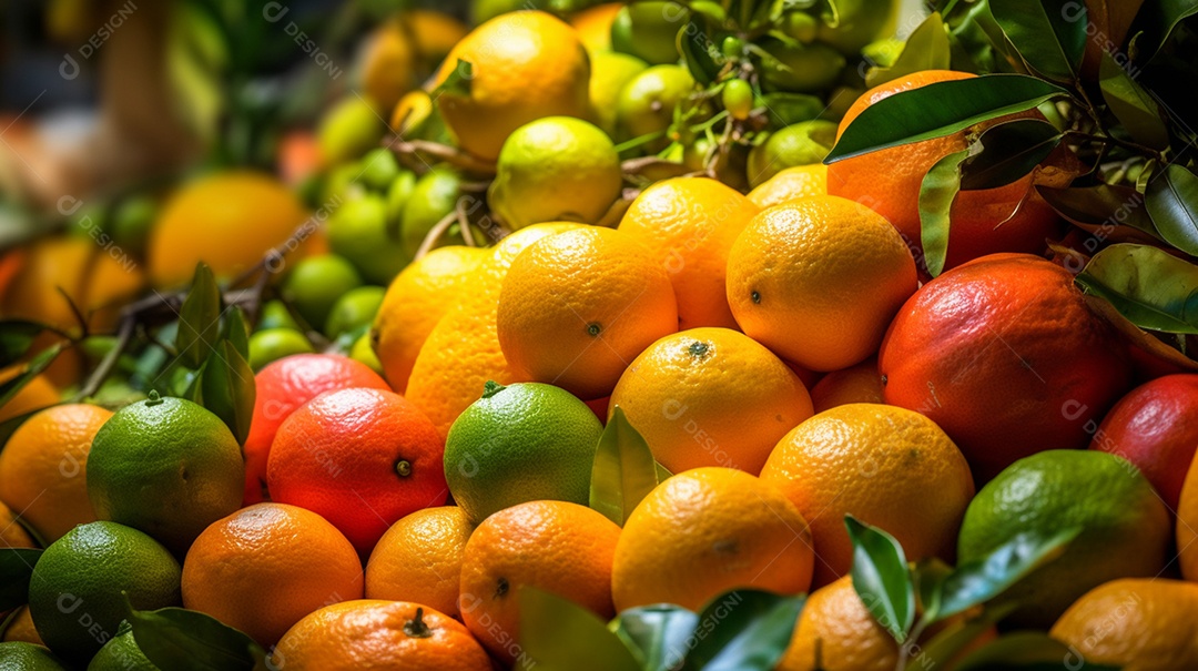 Frutas saudáveis e frescas sobre fundo isolado