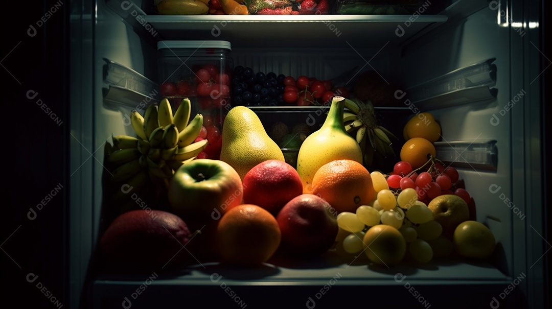 Frutas saudáveis e frescas sobre fundo isolado