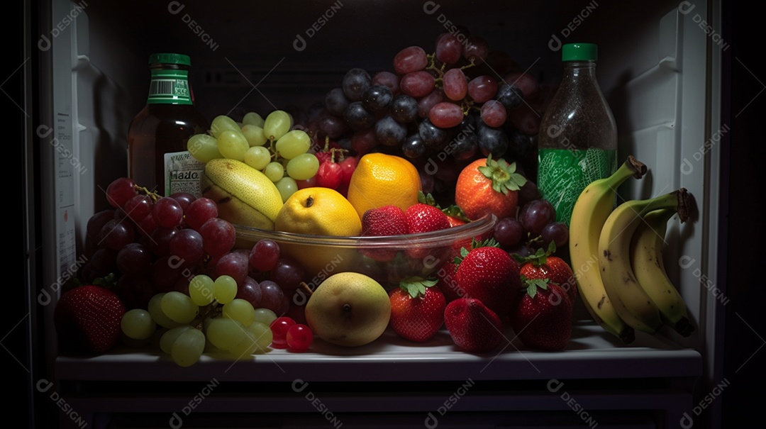 Frutas saudáveis e frescas sobre fundo isolado