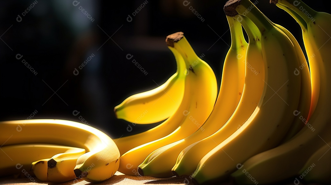 Bananas sobre fundo isolado