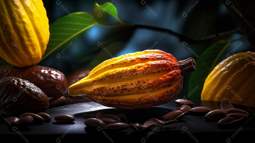 Cacau sobre fundo isolado