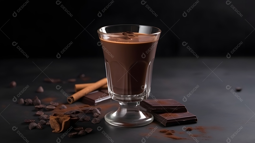 Xícara de café sobre uma mesa de padaria