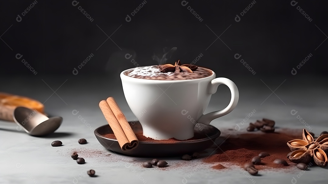 Xícara de café sobre uma mesa