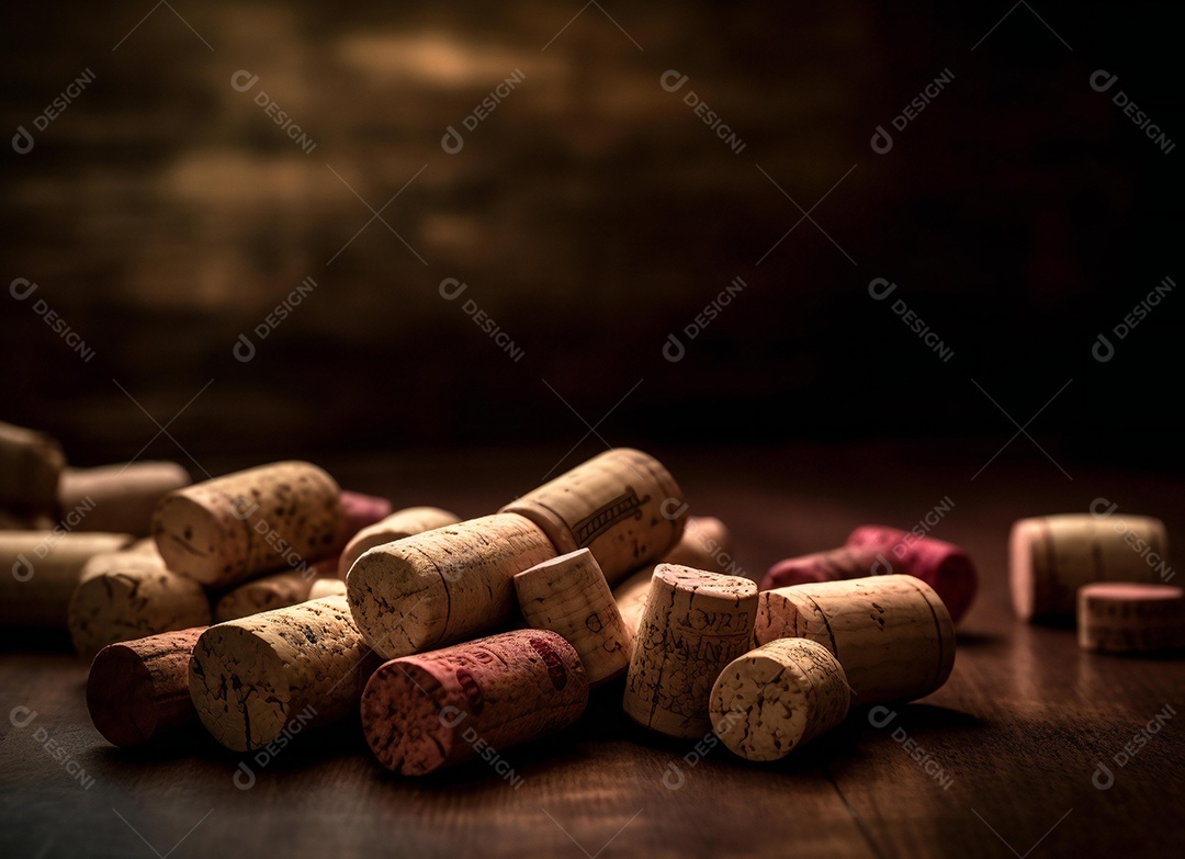 Rolhas de vinho sobre fundo isolado