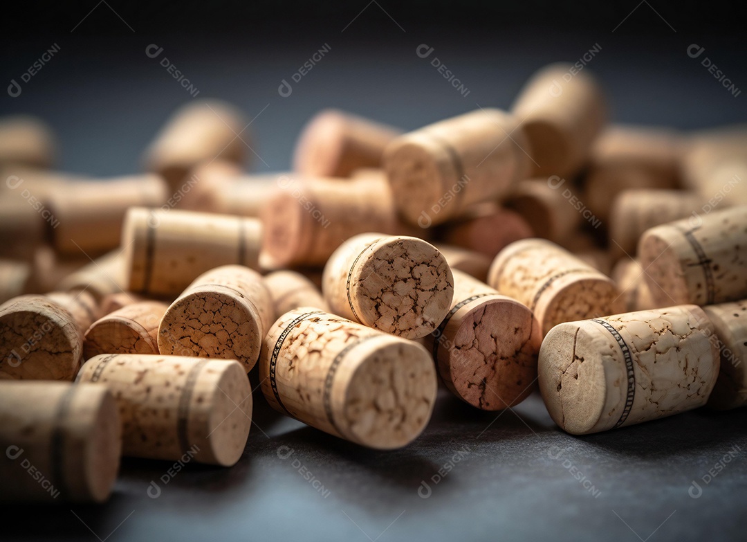 Rolhas de vinho sobre fundo isolado