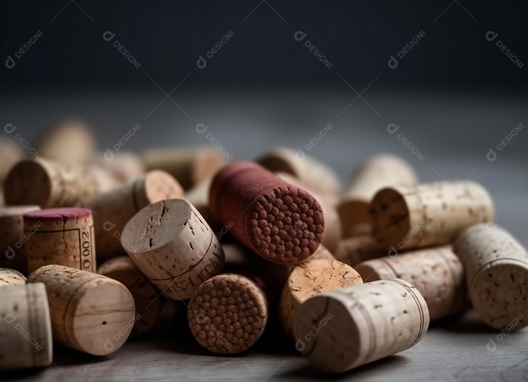 Rolhas de vinho sobre fundo isolado