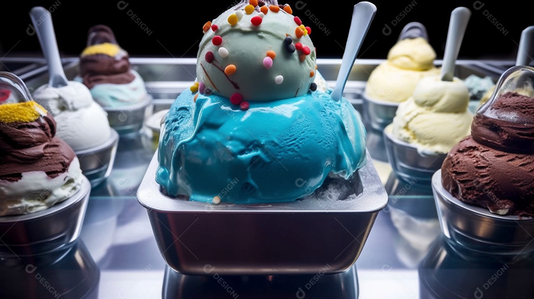 Sorvete saborosos sobre fundo isolado