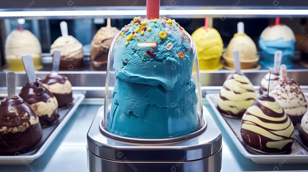 Sorvetes saborosos sobre fundo isolado